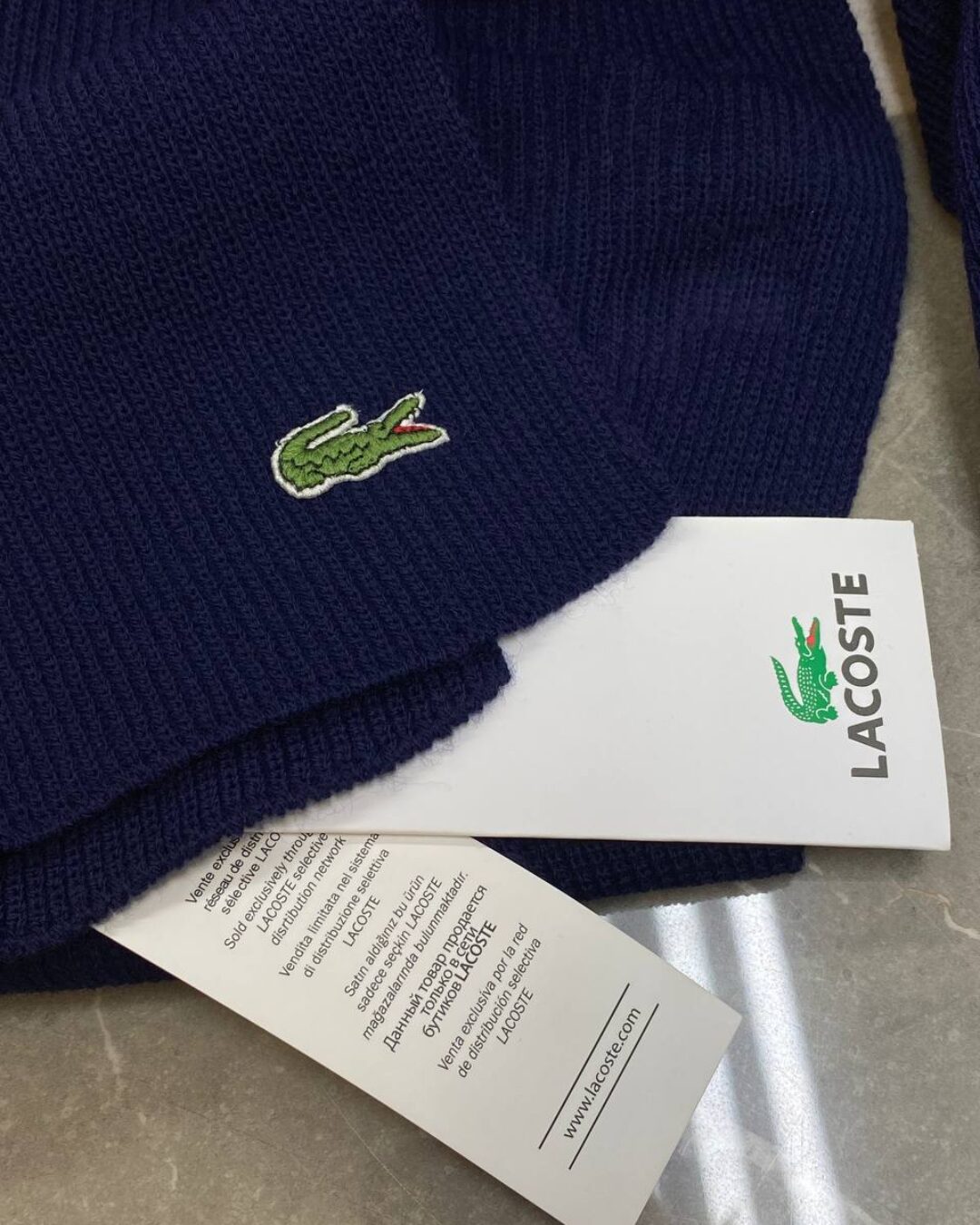 Комплект Шарф+Шапка Lacoste — фото 5