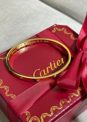 Браслет Cartier Love (тонкий, камни)