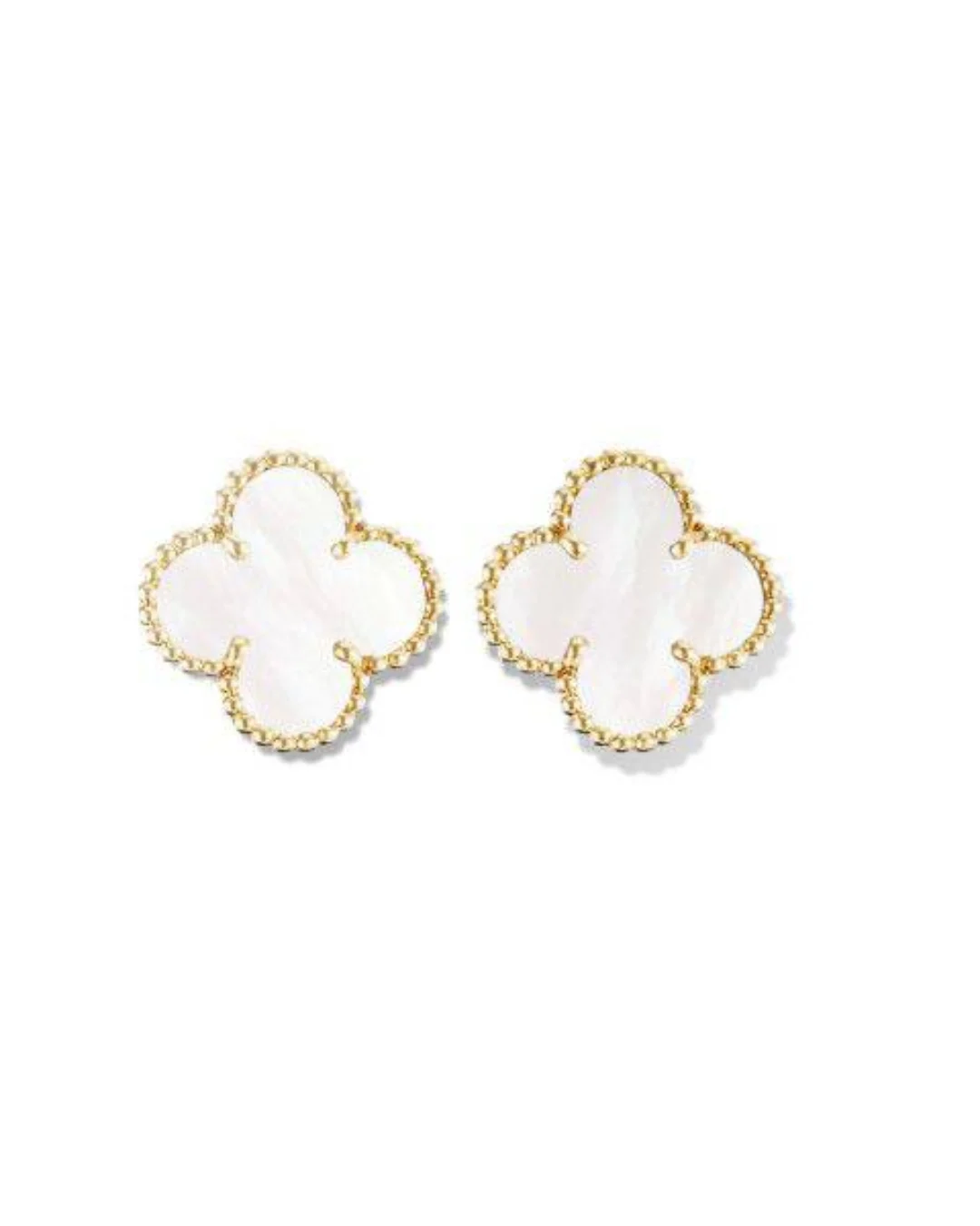 Серьги Van Cleef & Arpels Vintage Alhambra (Rose gold/White) — фото 3