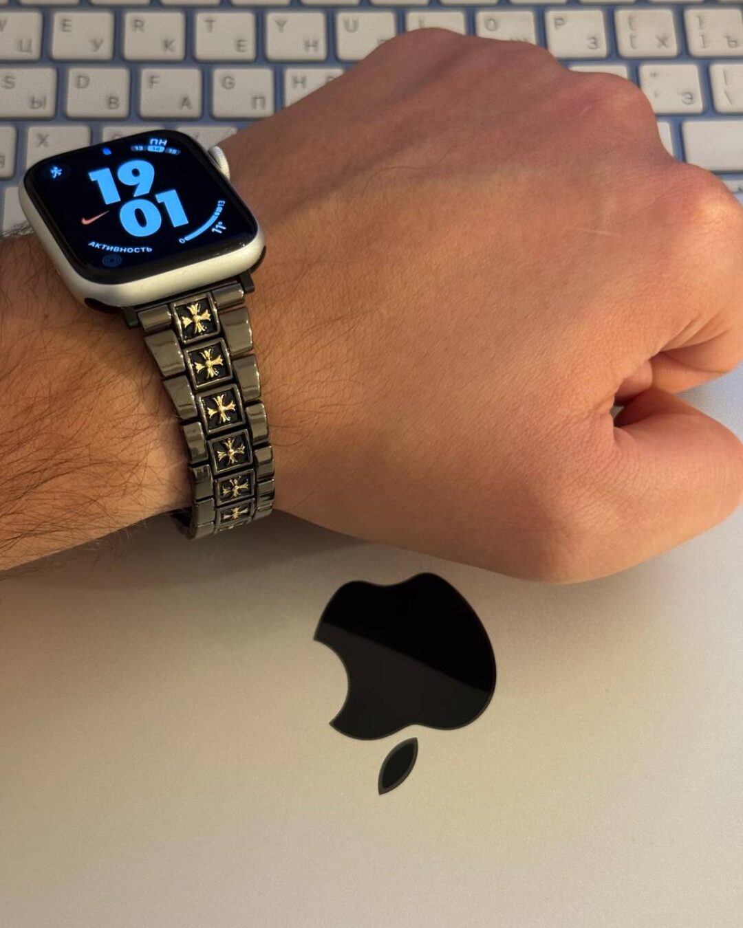 Браслет Chrome Hearts (Apple Watch 42/44/45/49)
