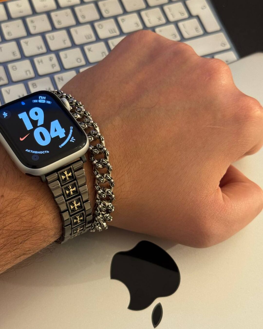 Браслет Chrome Hearts (Apple Watch 42/44/45/49)