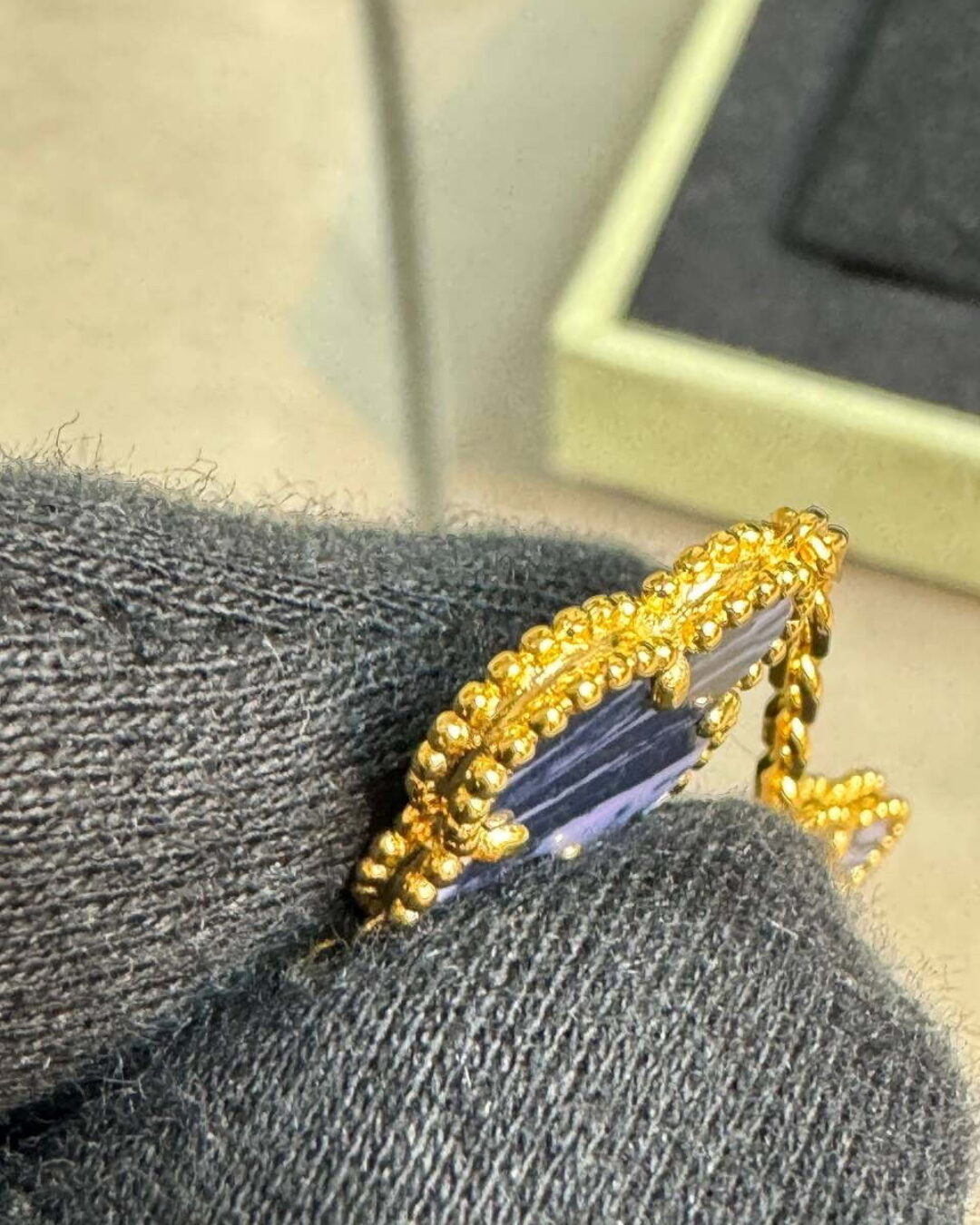 Браслет Van Cleef & Arpels Vintage Alhambra Gold/Blue