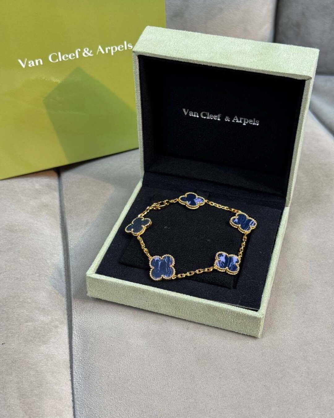 Браслет Van Cleef & Arpels Vintage Alhambra Gold/Blue