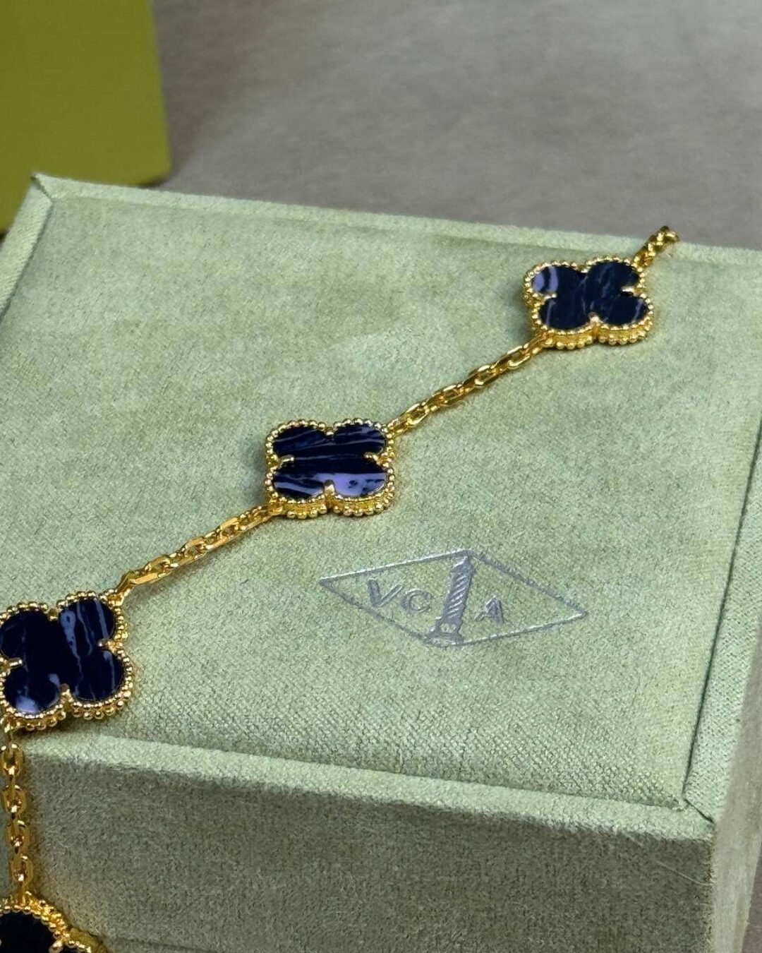 Браслет Van Cleef & Arpels Vintage Alhambra Gold/Blue