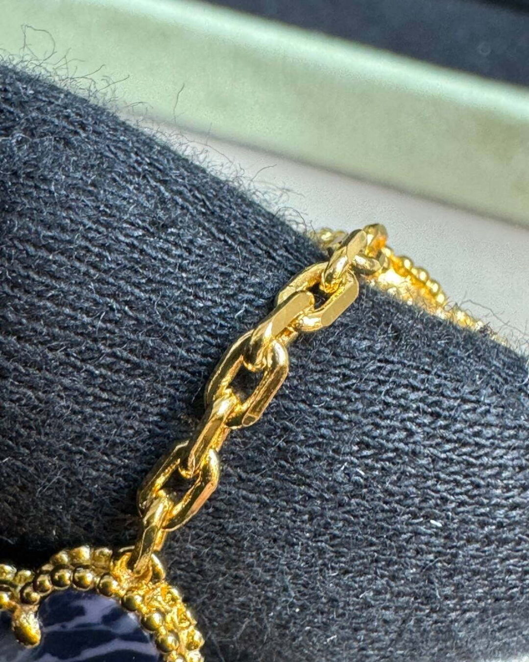 Браслет Van Cleef & Arpels Vintage Alhambra Gold/Blue