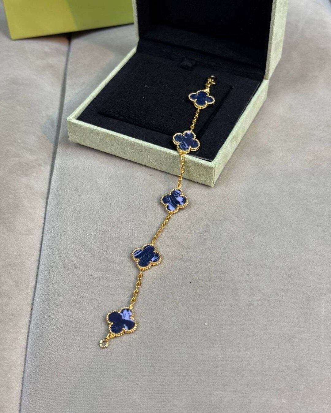 Браслет Van Cleef & Arpels Vintage Alhambra Gold/Blue