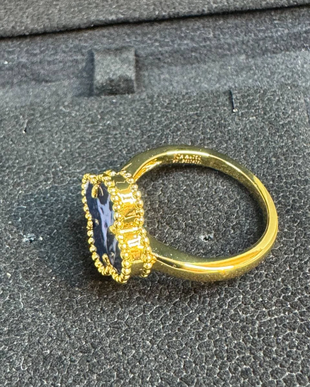 Кольцо Van Cleef & Arpels Vintage Alhambra (Gold/Blue) — фото 9