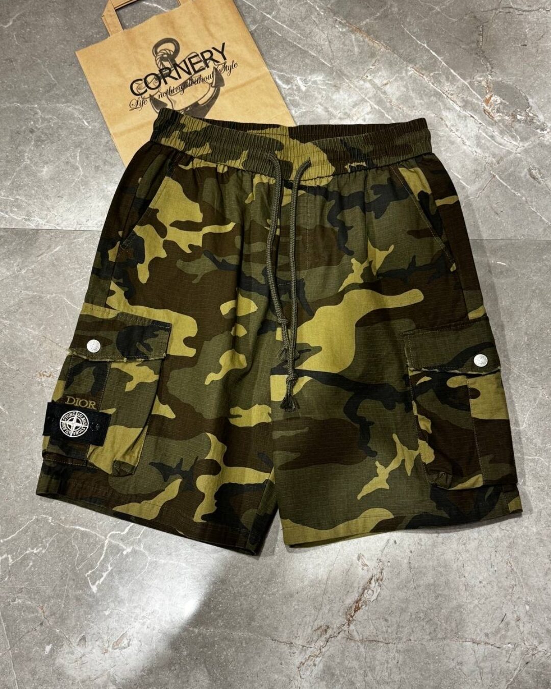 Шорты Dior x Stone Island