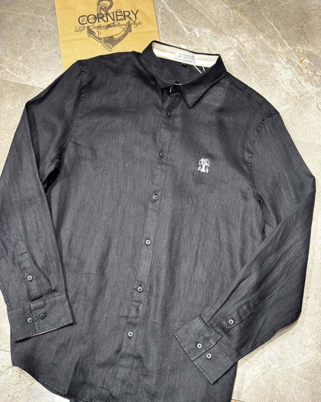 Льняная рубашка Brunello Cucinelli