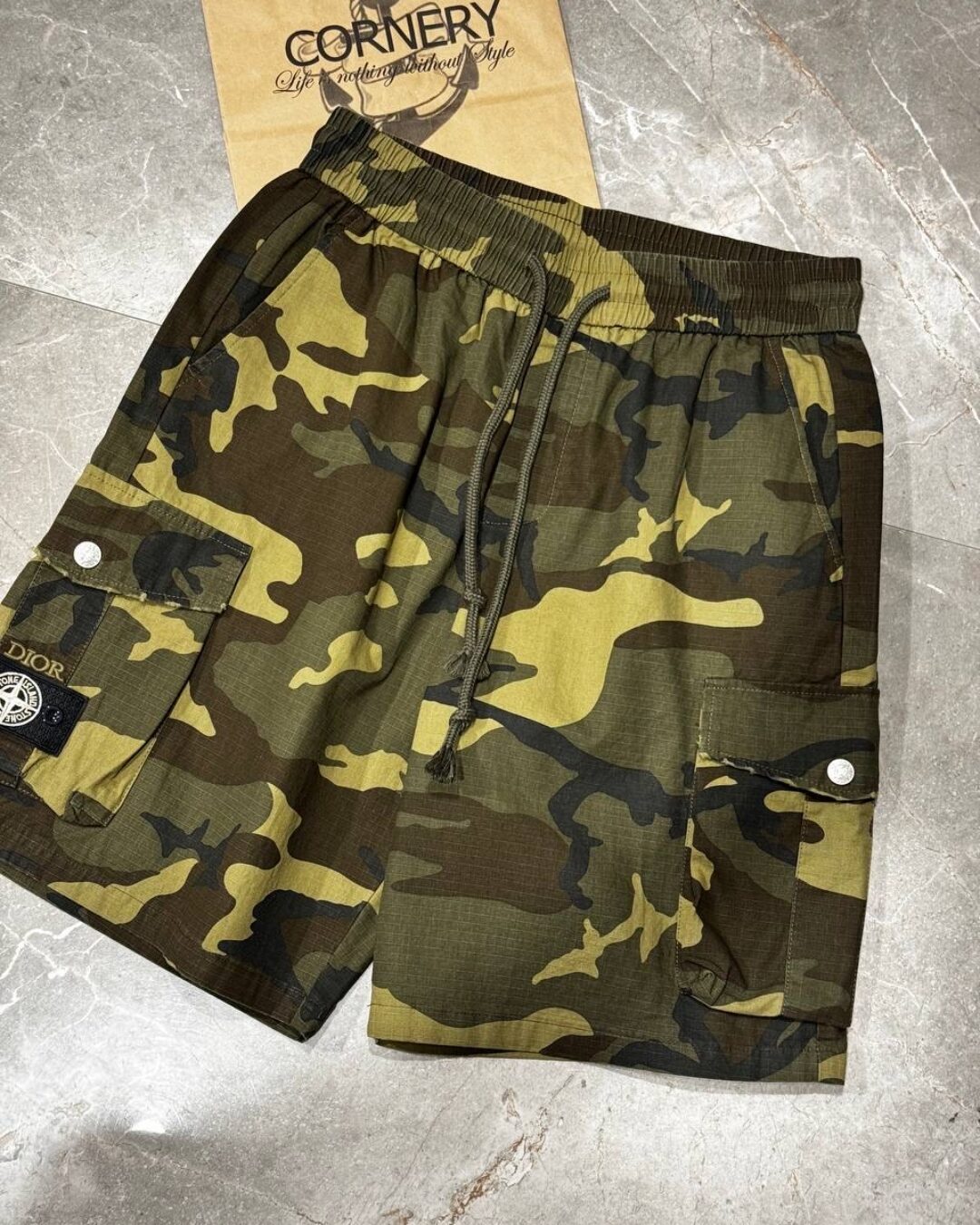 Шорты Dior x Stone Island