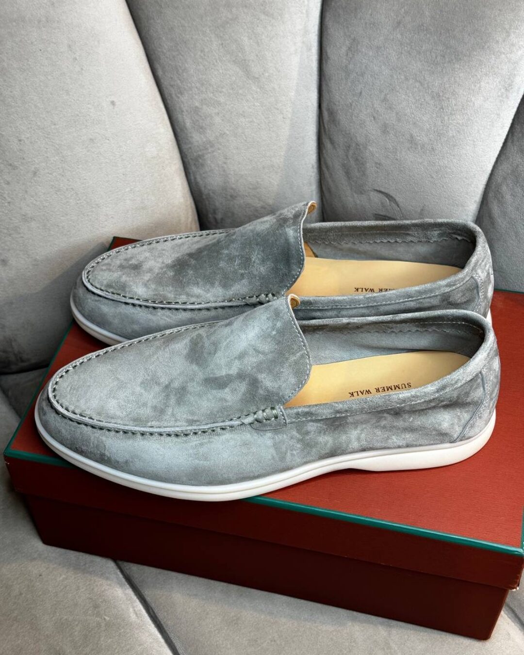 Лоферы Loro Piana Asphalt Grey