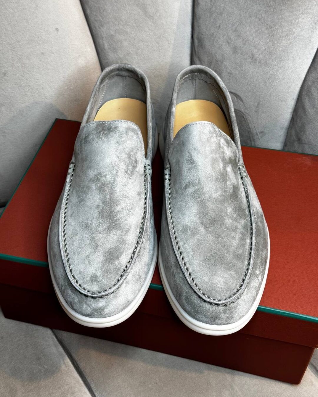 Лоферы Loro Piana Asphalt Grey