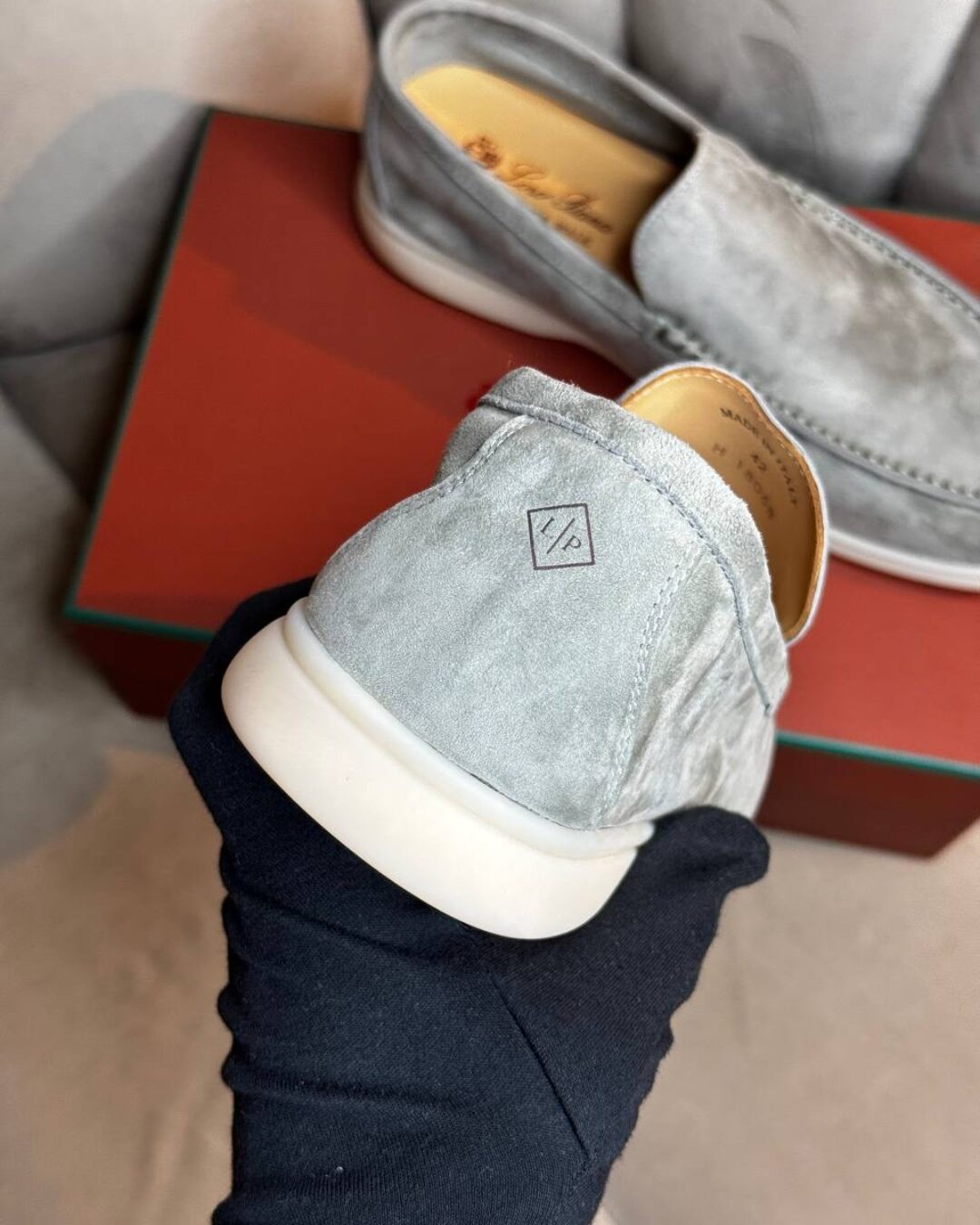 Лоферы Loro Piana Asphalt Grey