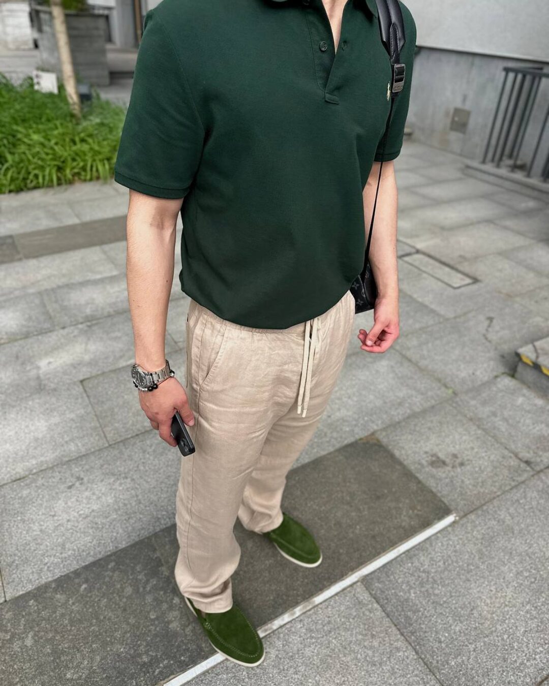 Лоферы Loro Piana Army Green