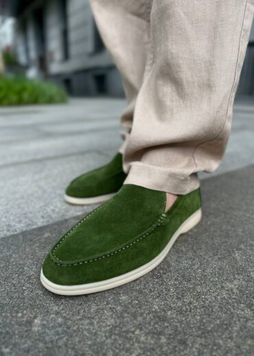 Лоферы Loro Piana Army Green