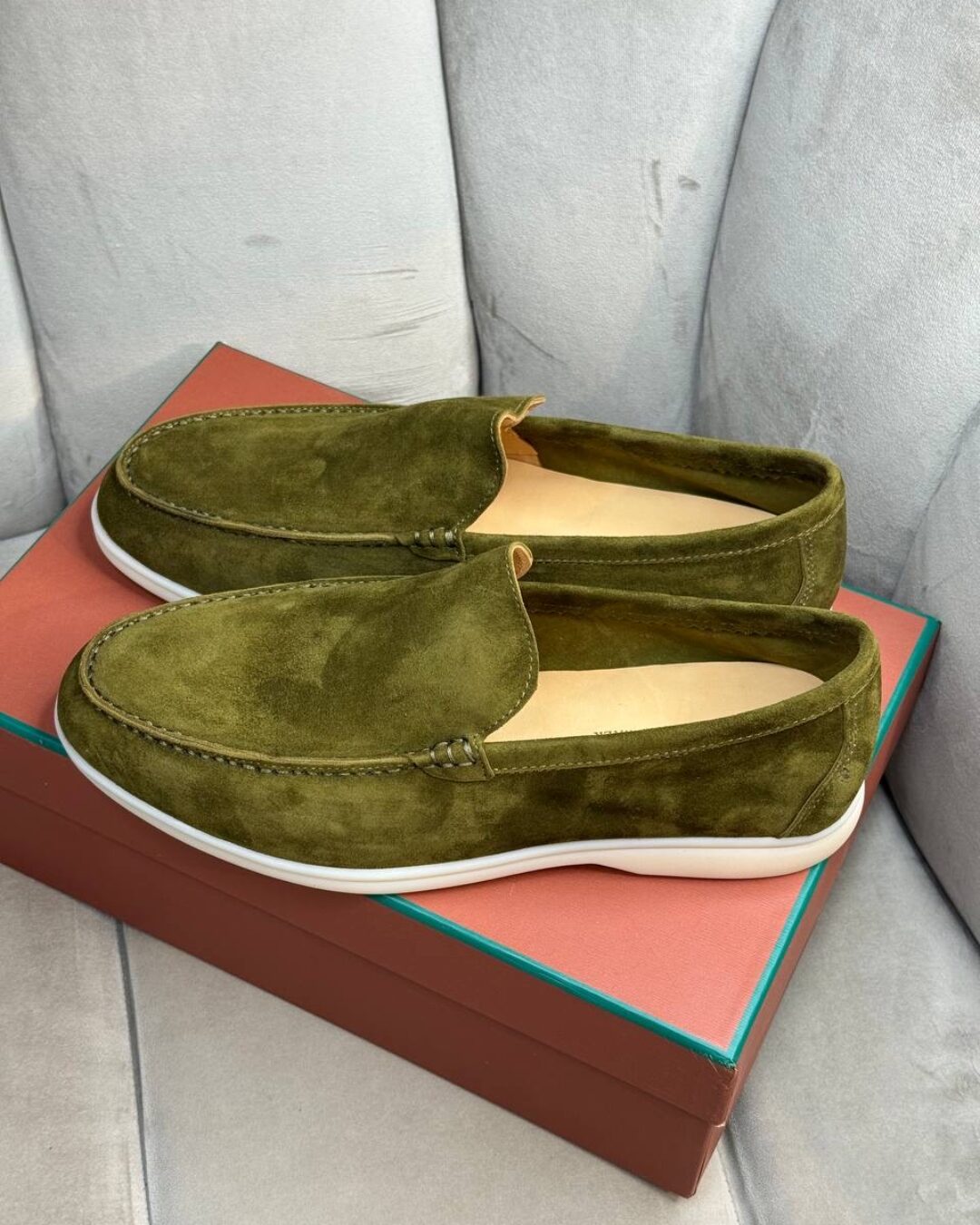 Лоферы Loro Piana Bright Chartreuse