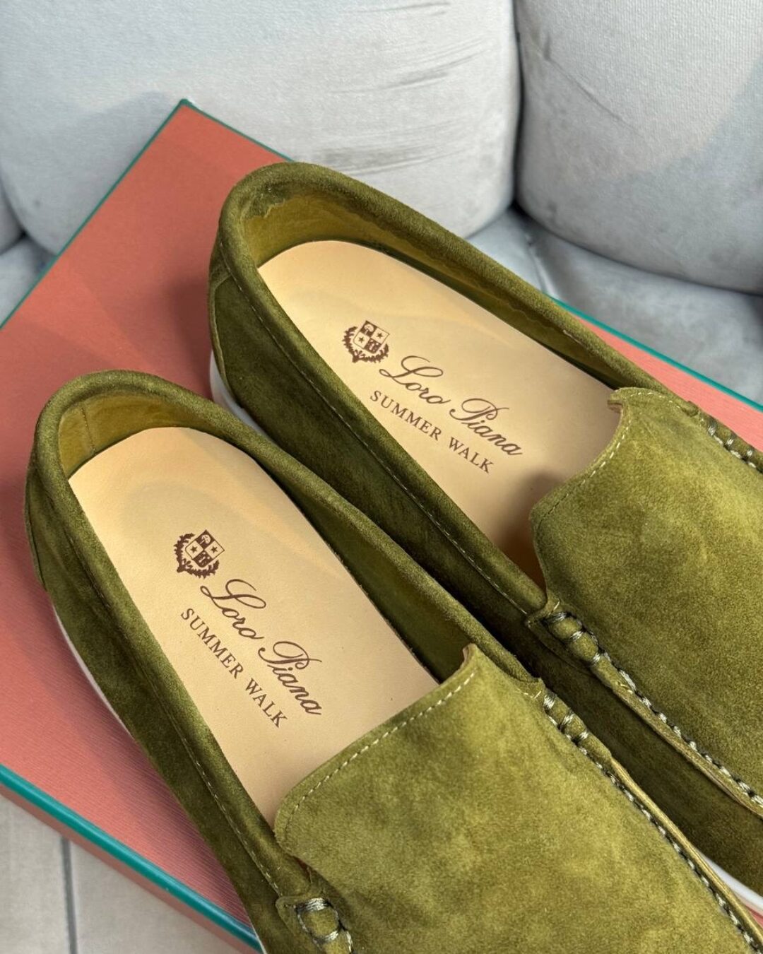 Лоферы Loro Piana Bright Chartreuse