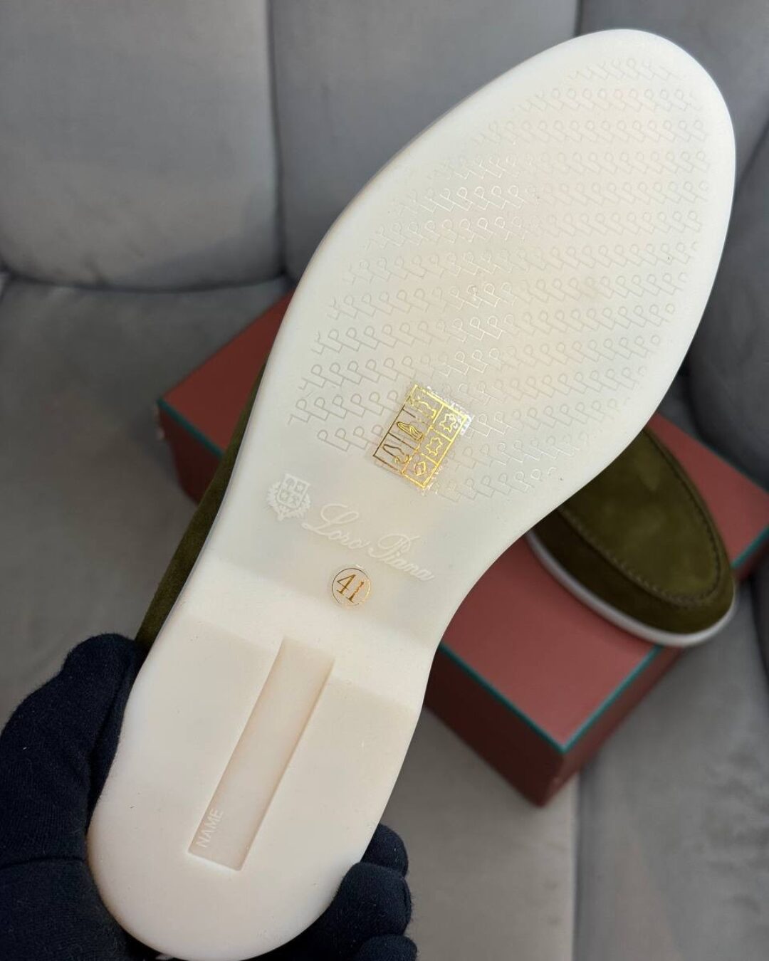 Лоферы Loro Piana Bright Chartreuse