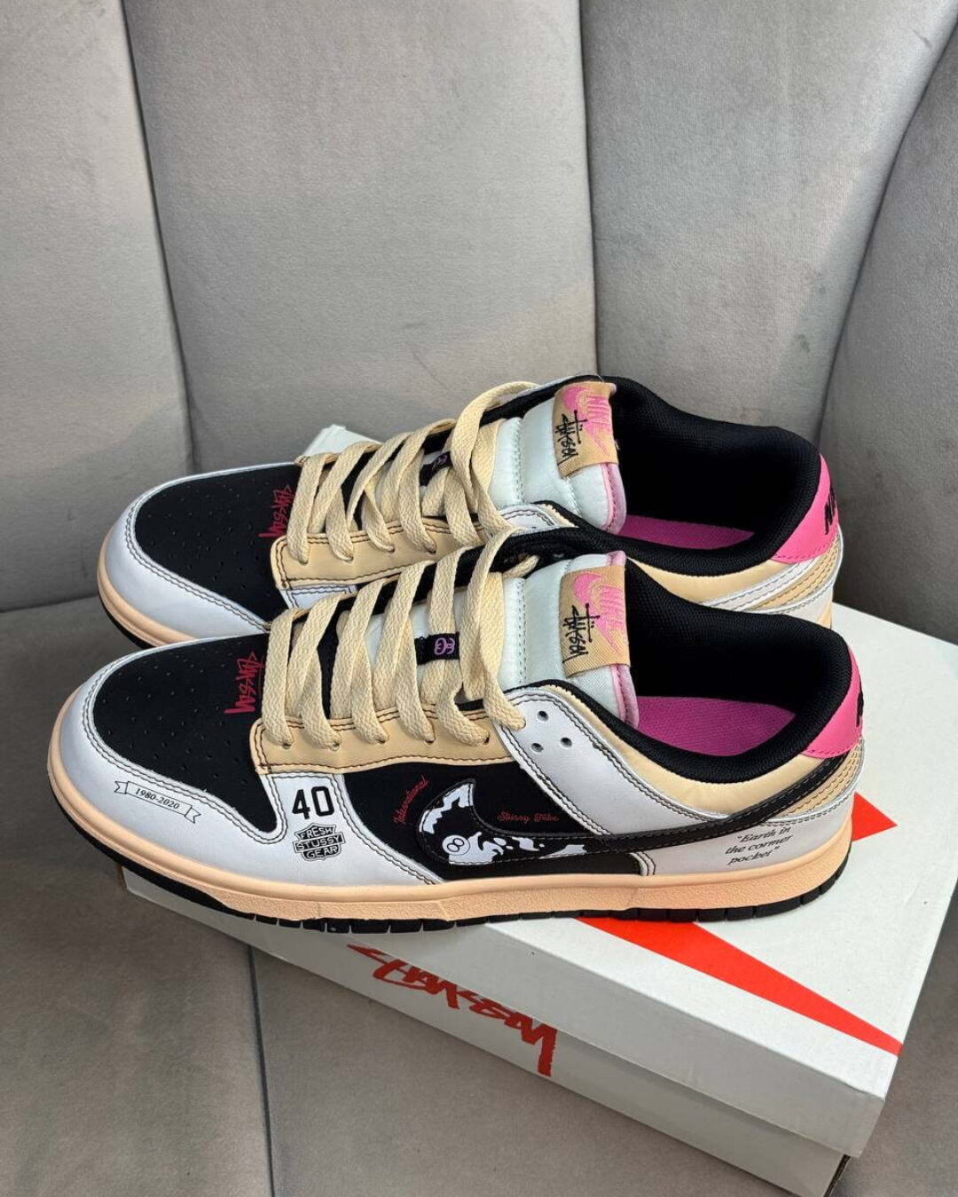 Кеды Nike Dunk Low Retro x Stussy