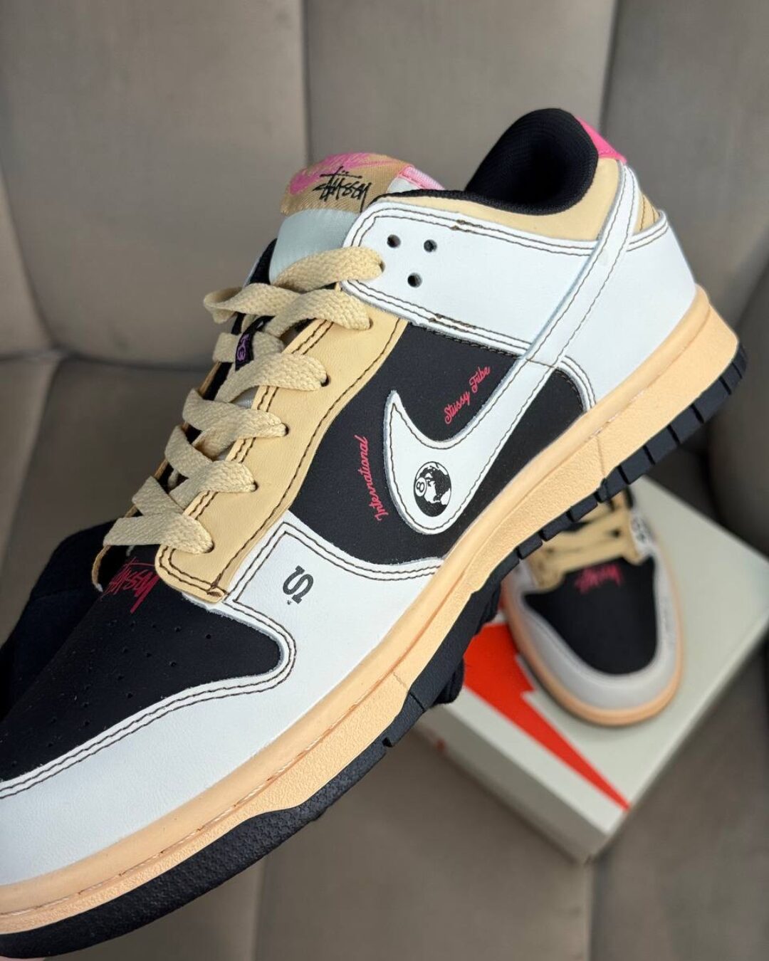 Кеды Nike Dunk Low Retro x Stussy