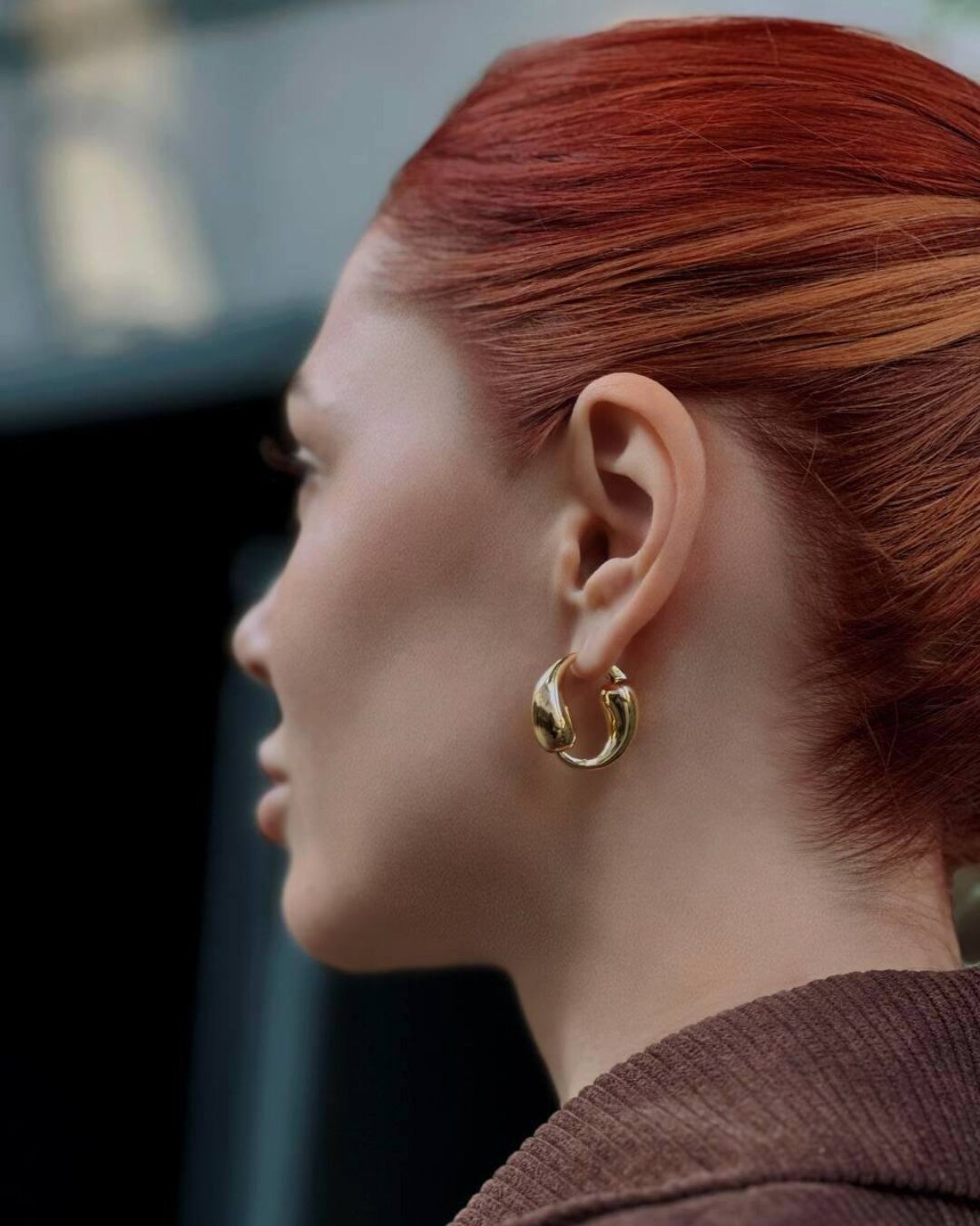 Серьги Bottega Venetta Gold