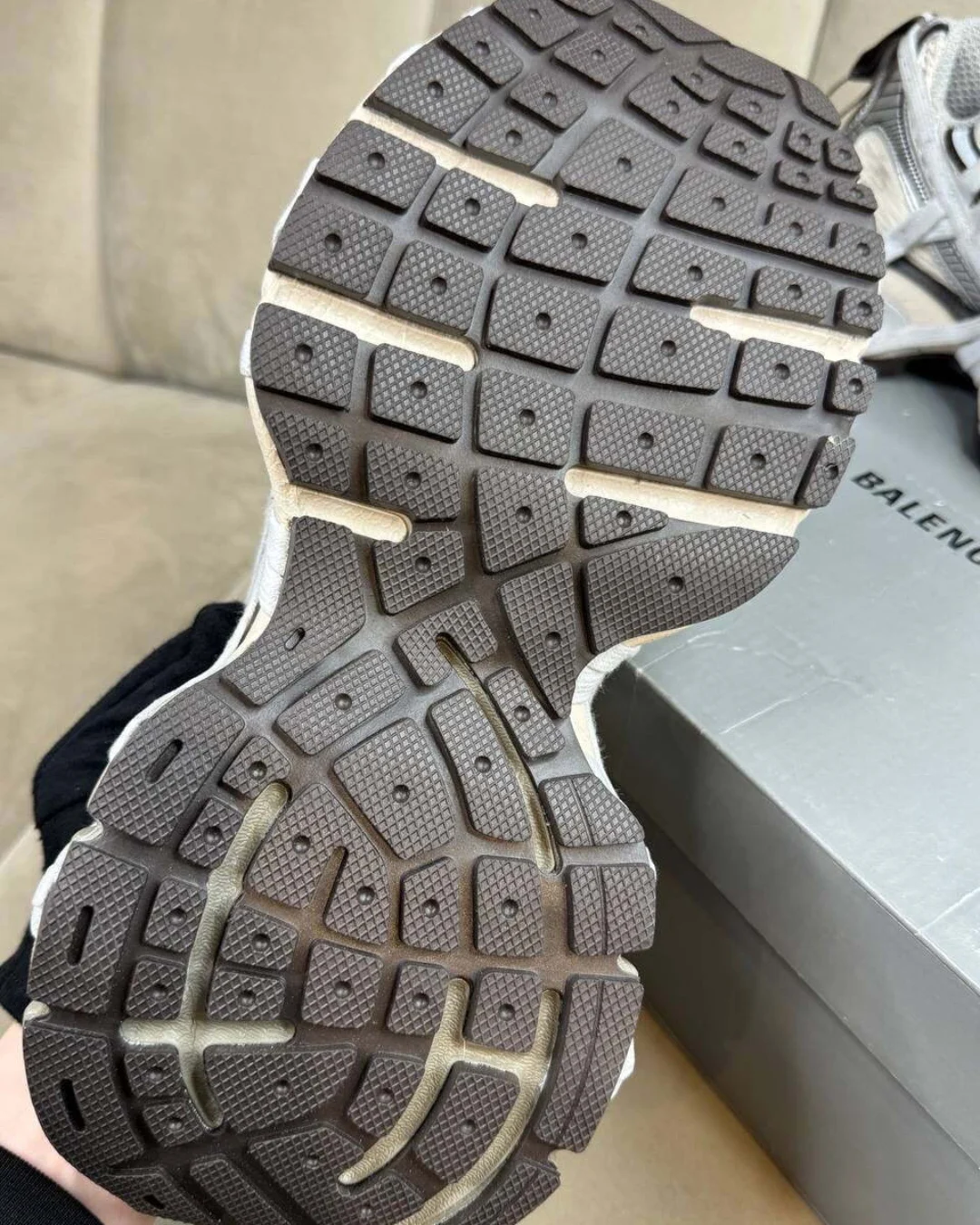 Кроссовки Balenciaga 3XL Extreme Lace Trainers Silver — фото 9