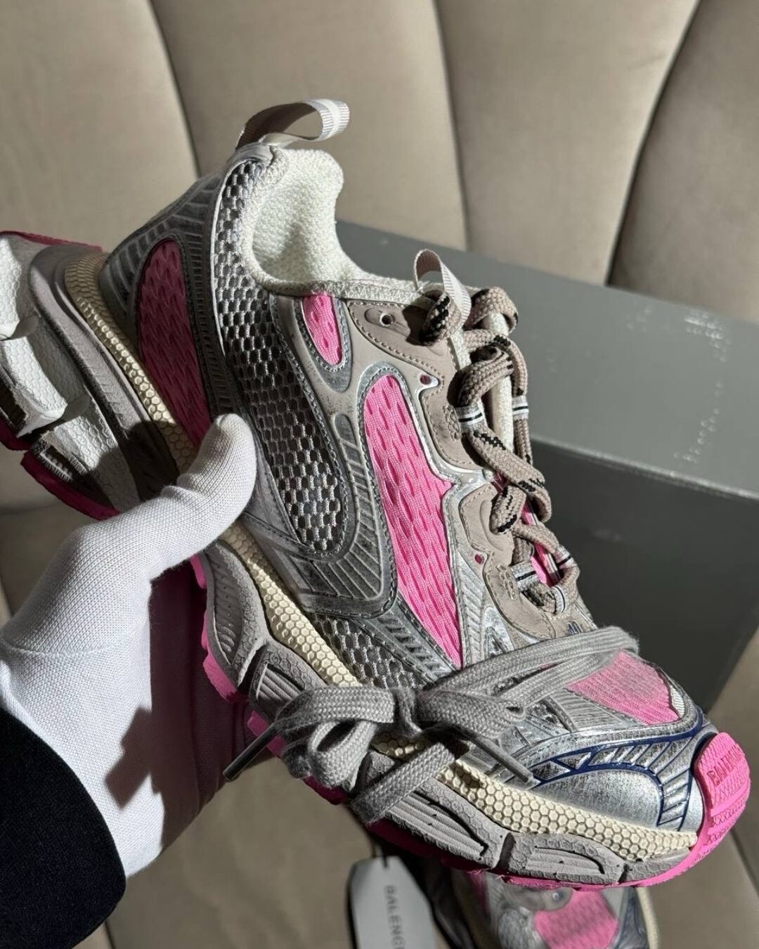 Кроссовки Balenciaga 3XL Grey Pink