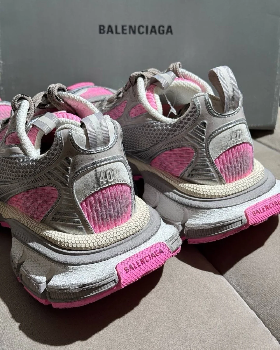 Кроссовки Balenciaga 3XL Grey Pink — фото 7