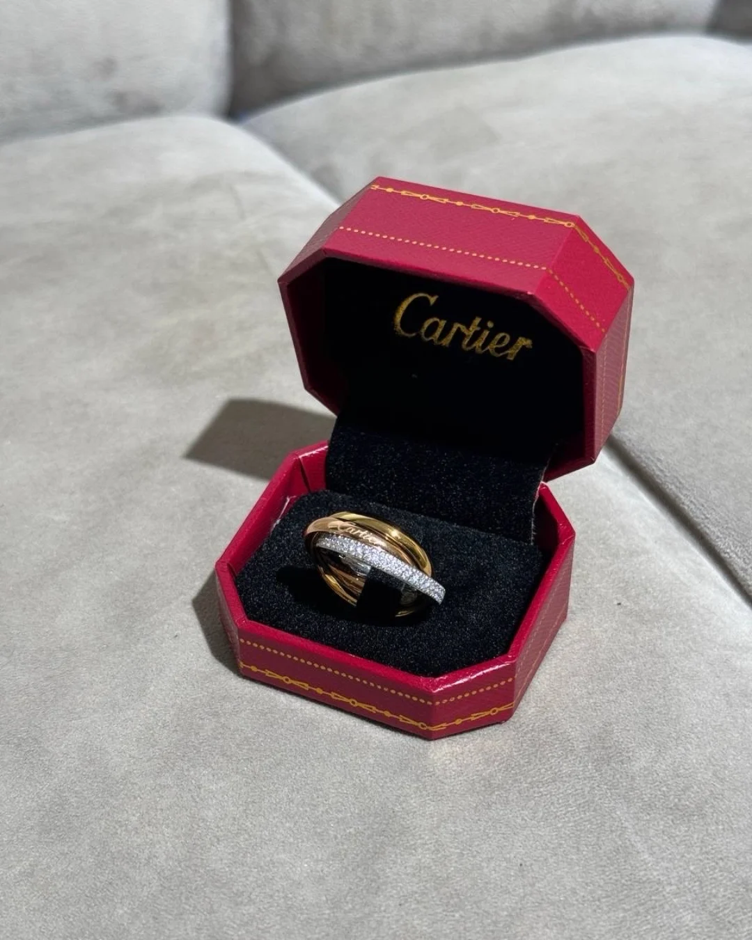 Кольцо Cartier Trinity Камни — фото 4