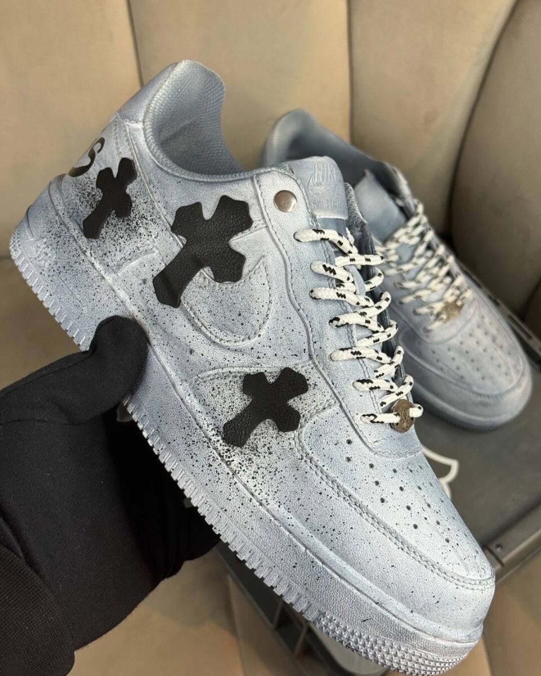 Кроссовки Nike Air Force 1 x Chrome Hearts Gray