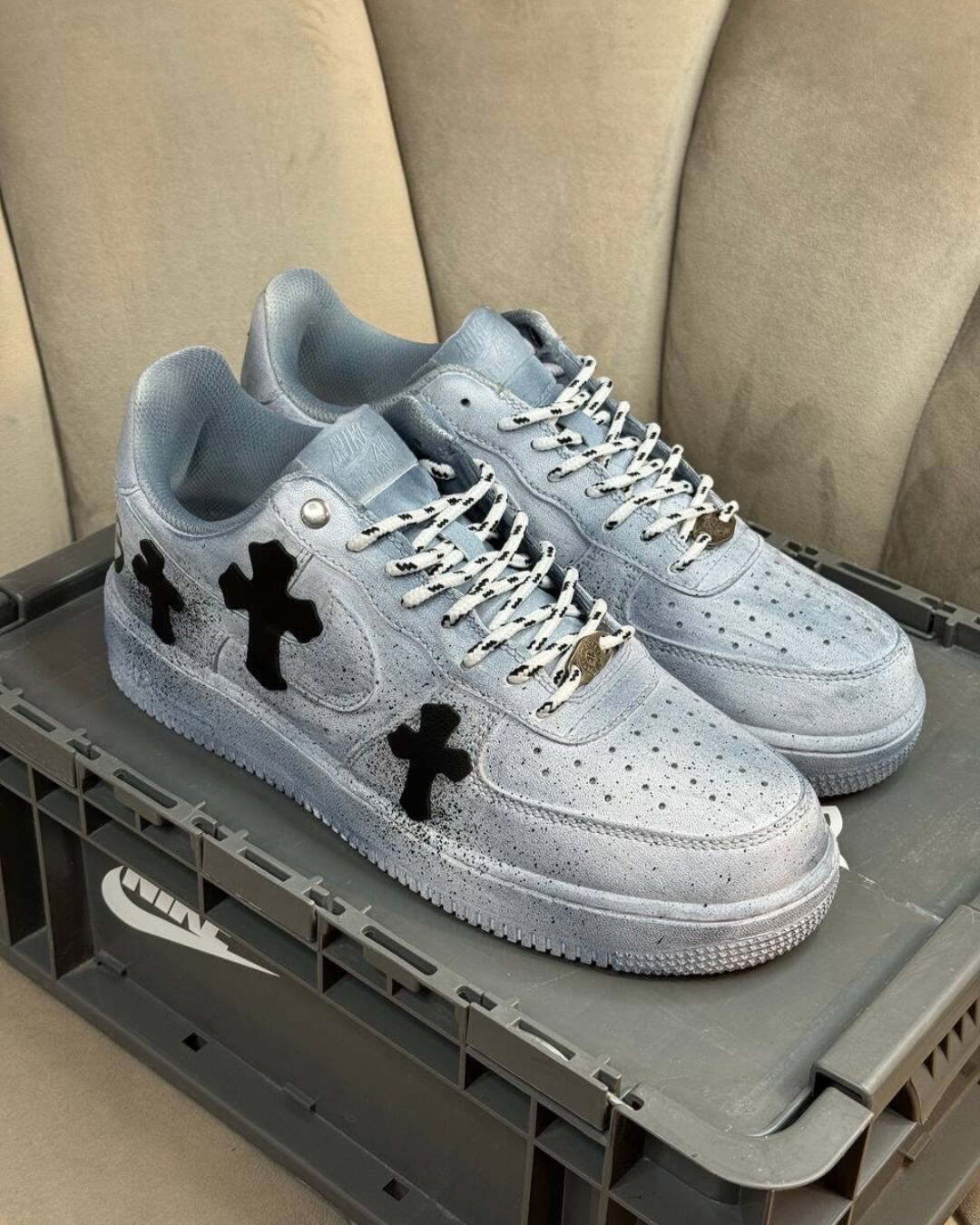 Кроссовки Nike Air Force 1 x Chrome Hearts Gray