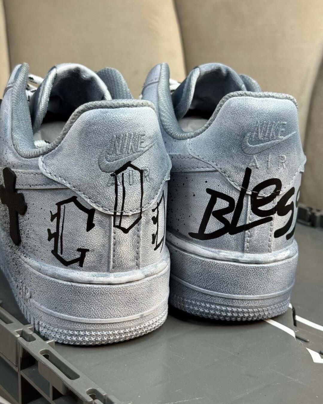 Кроссовки Nike Air Force 1 x Chrome Hearts Gray
