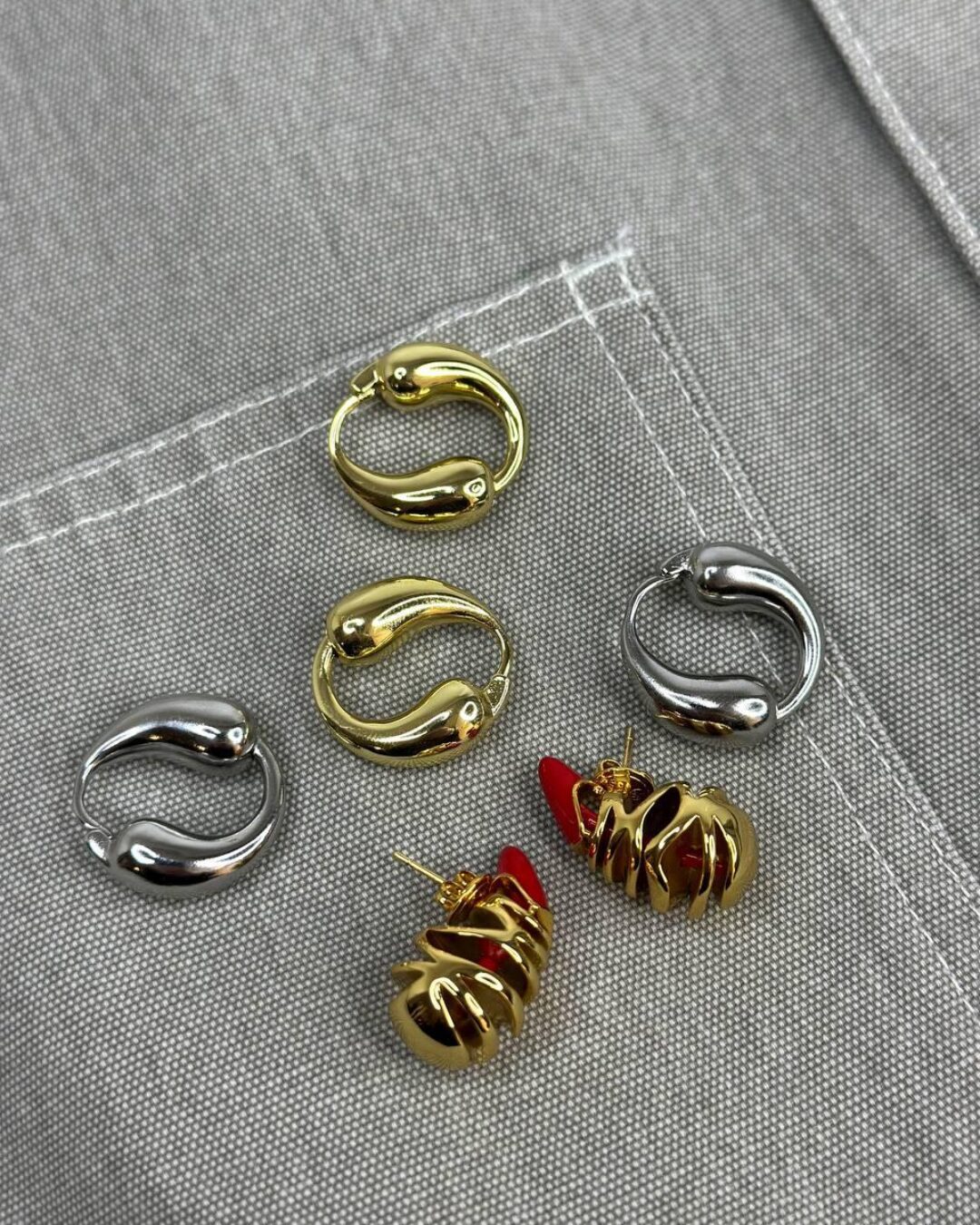 Серьги Bottega Venetta Silver