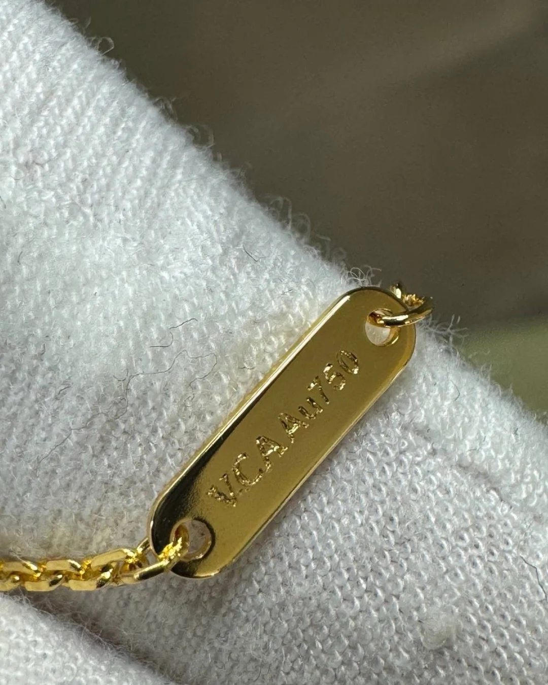 Колье Van Cleef & Arpels Vintage Alhambra (Gold/White/Mono — фото 9