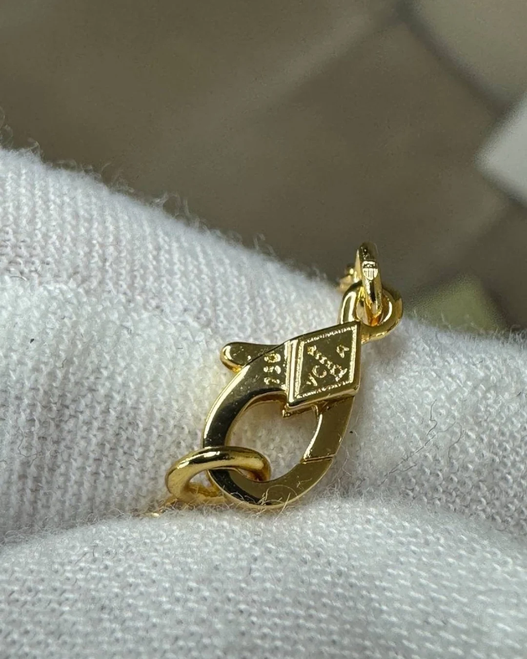 Колье Van Cleef & Arpels Vintage Alhambra (Gold/White/Mono — фото 8