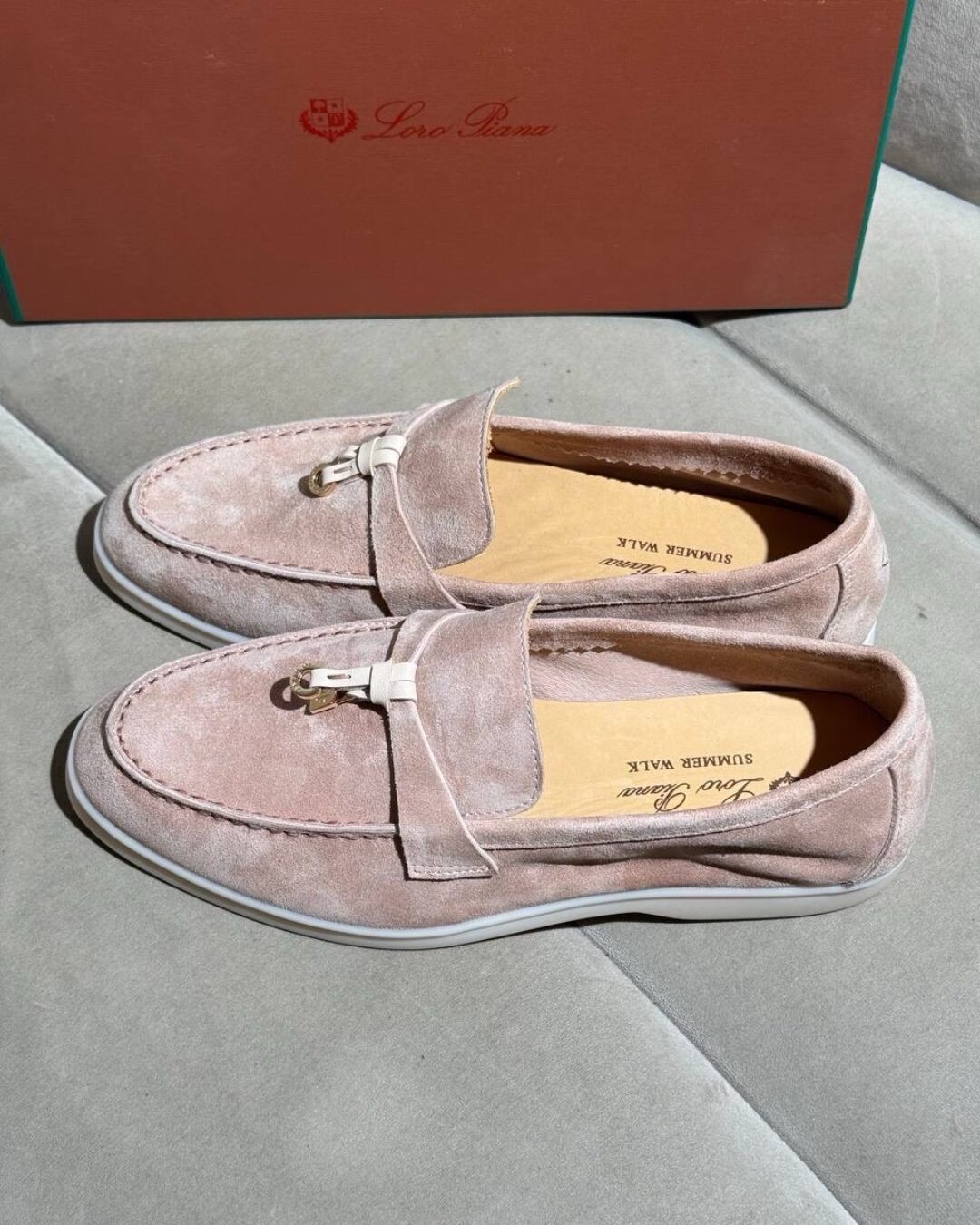 Лоферы Loro Piana Light Pink