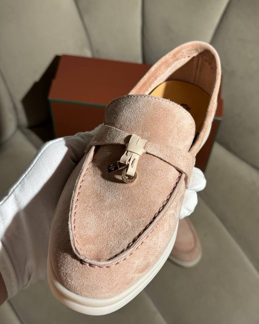 Лоферы Loro Piana Light Pink