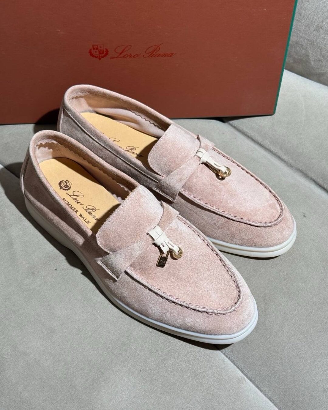 Лоферы Loro Piana Light Pink