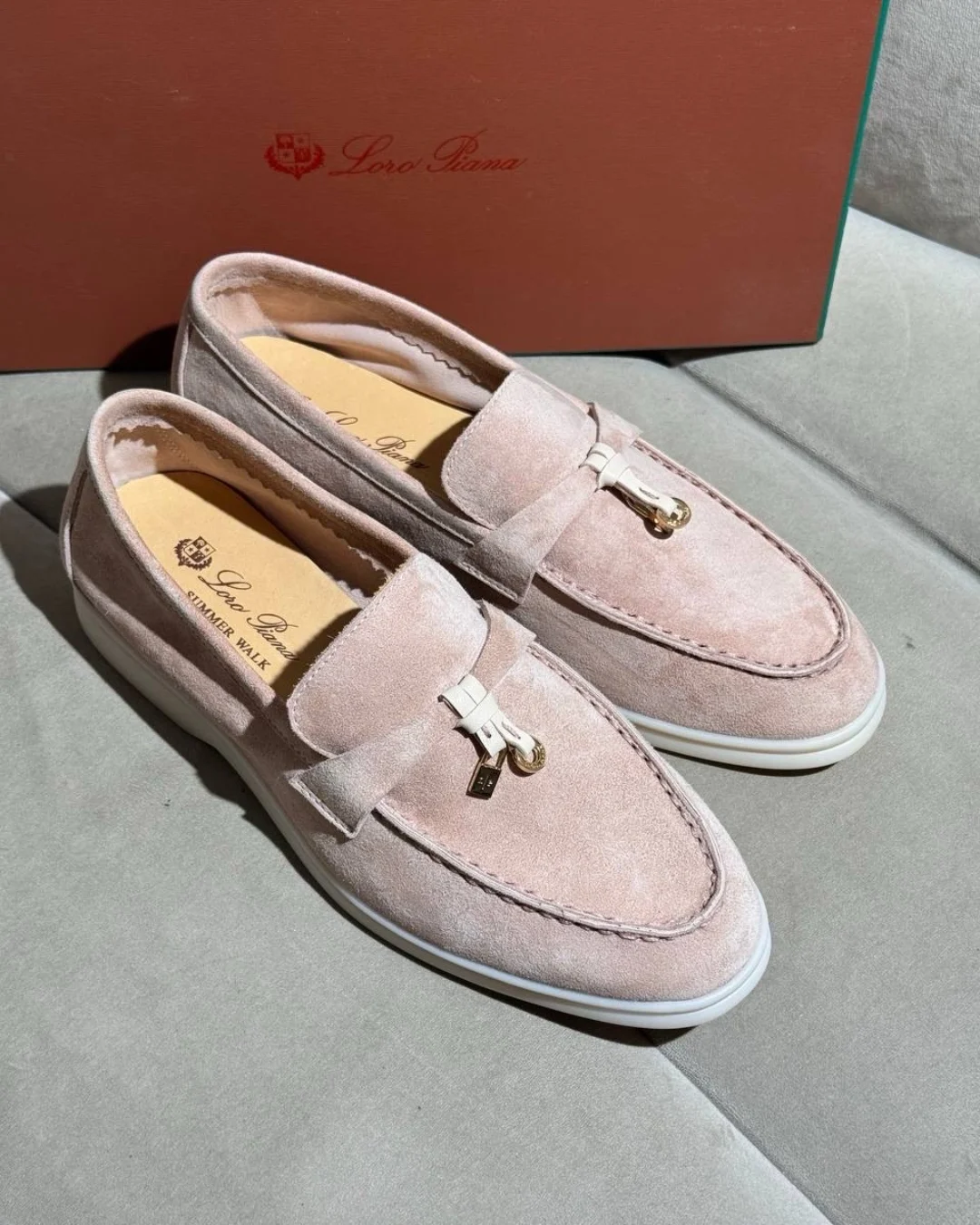 Лоферы Loro Piana Light Pink