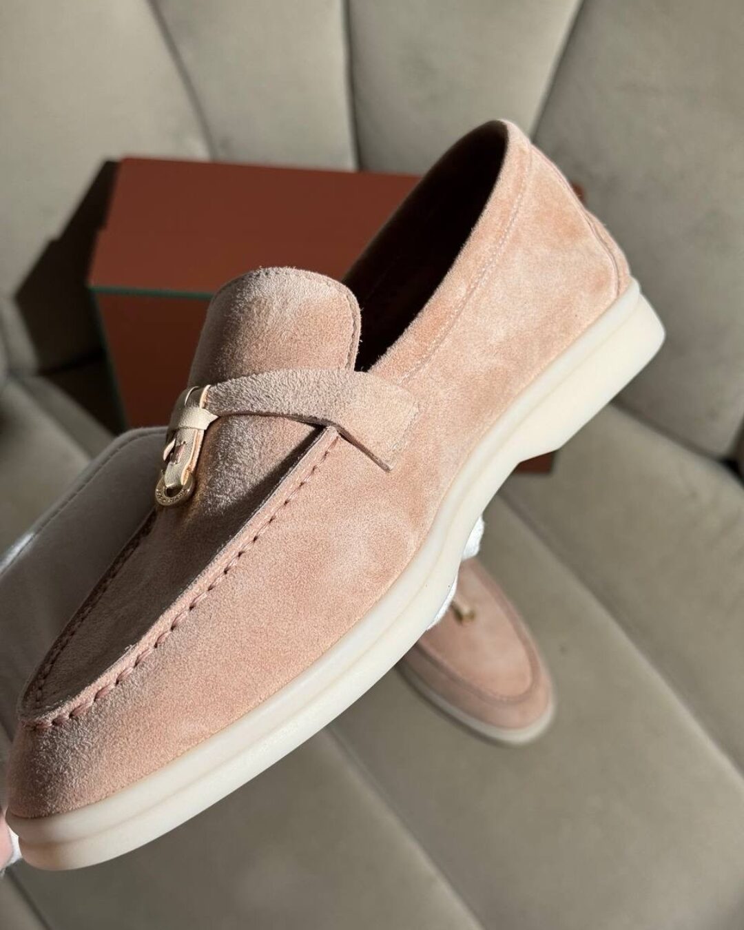 Лоферы Loro Piana Light Pink