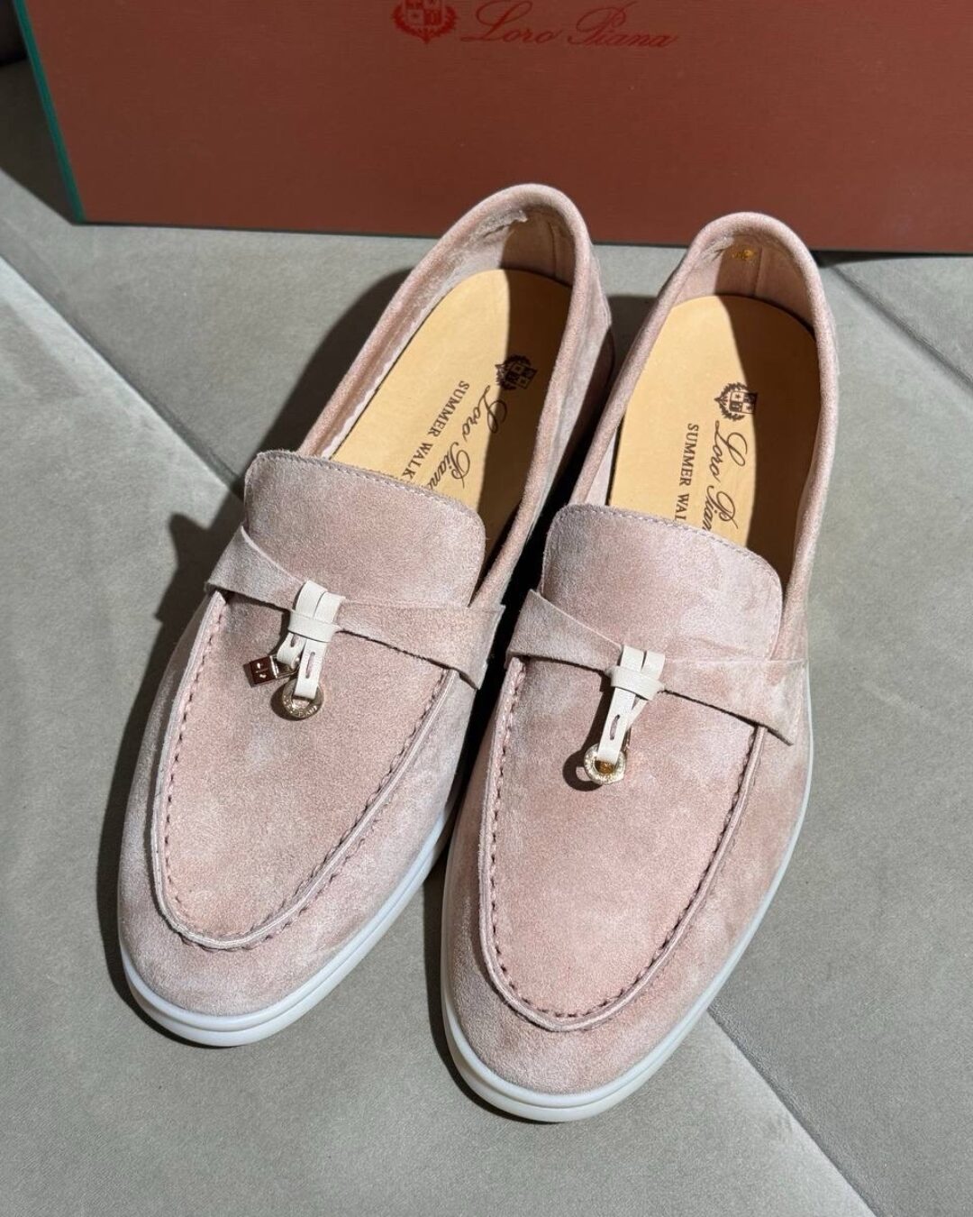 Лоферы Loro Piana Light Pink