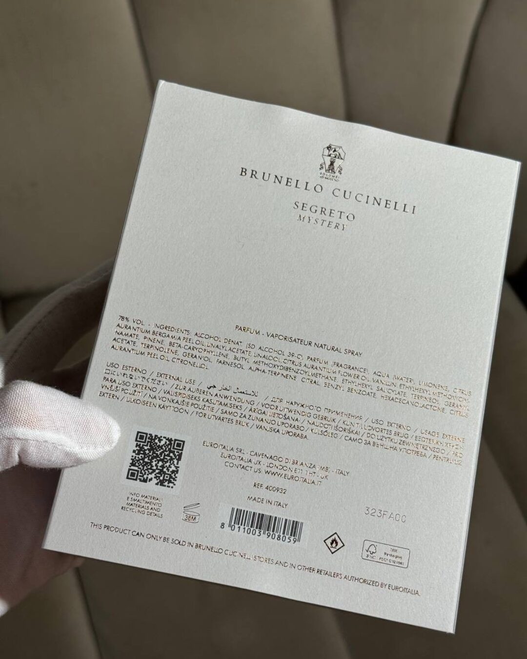 Парфюм Brunello Cucinelli  Segreto