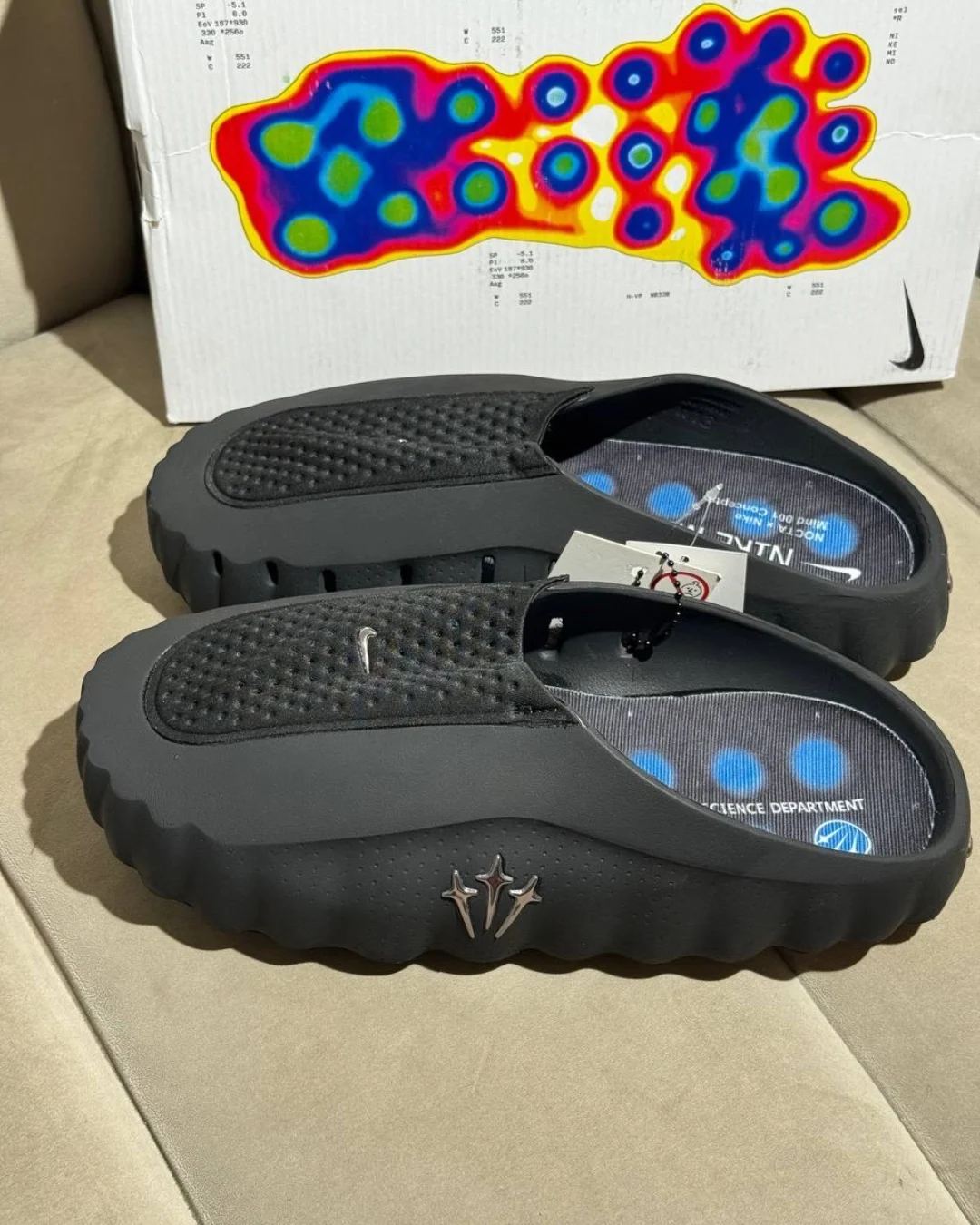 Тапки Nike Mind 001 Black Blue — фото 2
