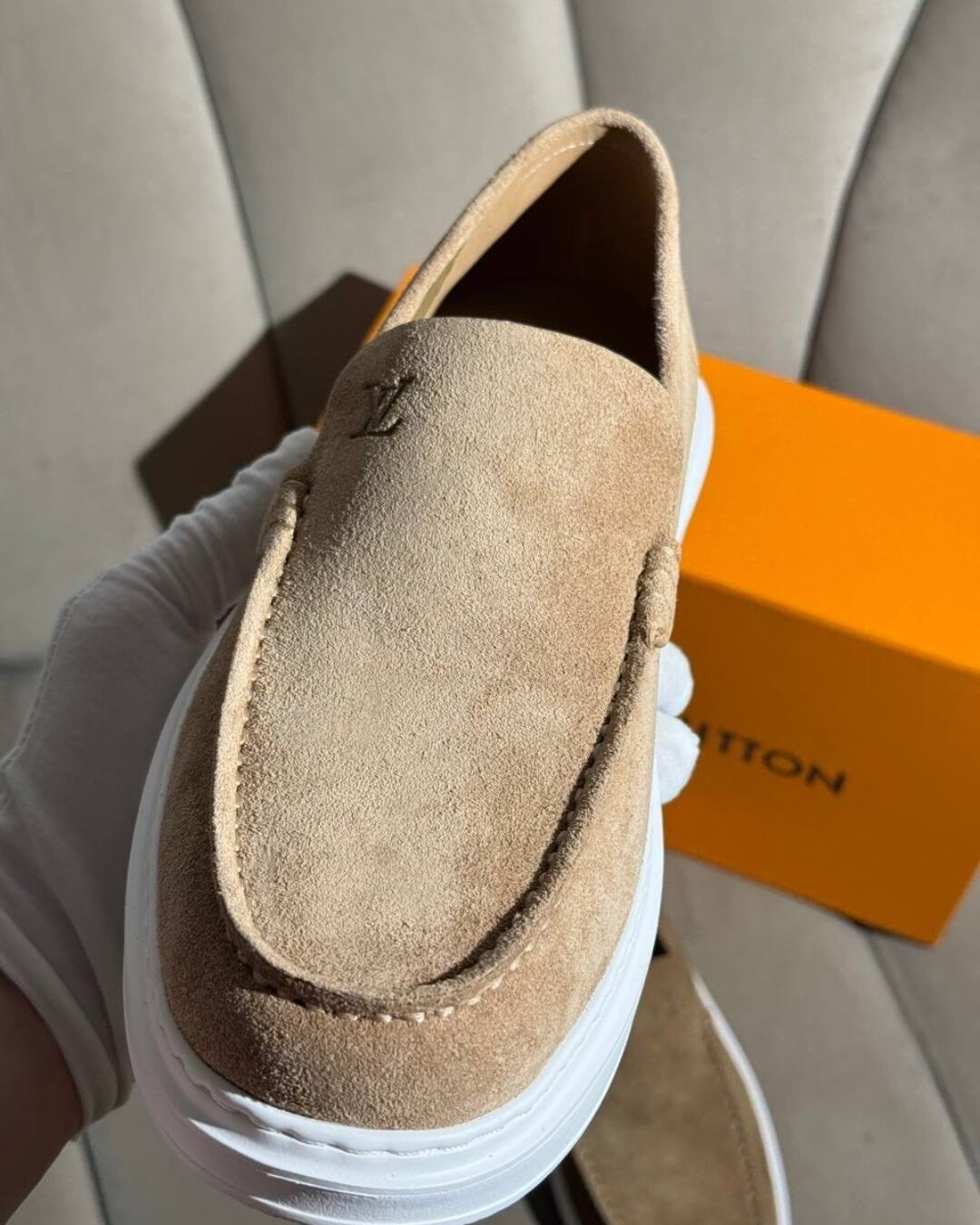 Лоферы Louis Vuitton Beige