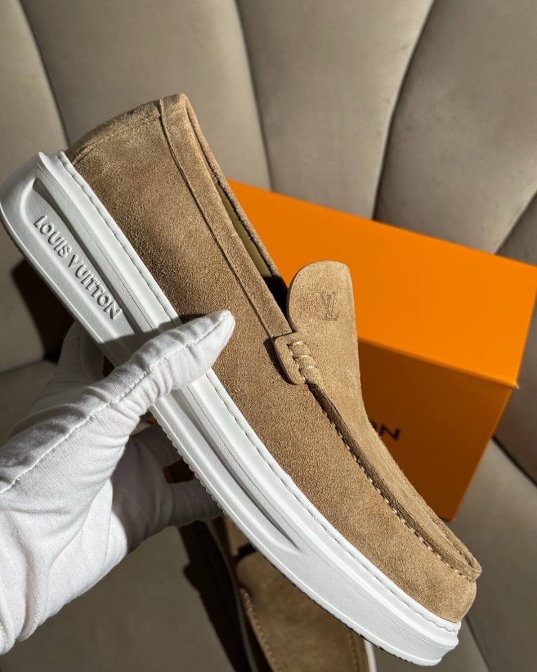 Лоферы Louis Vuitton Beige