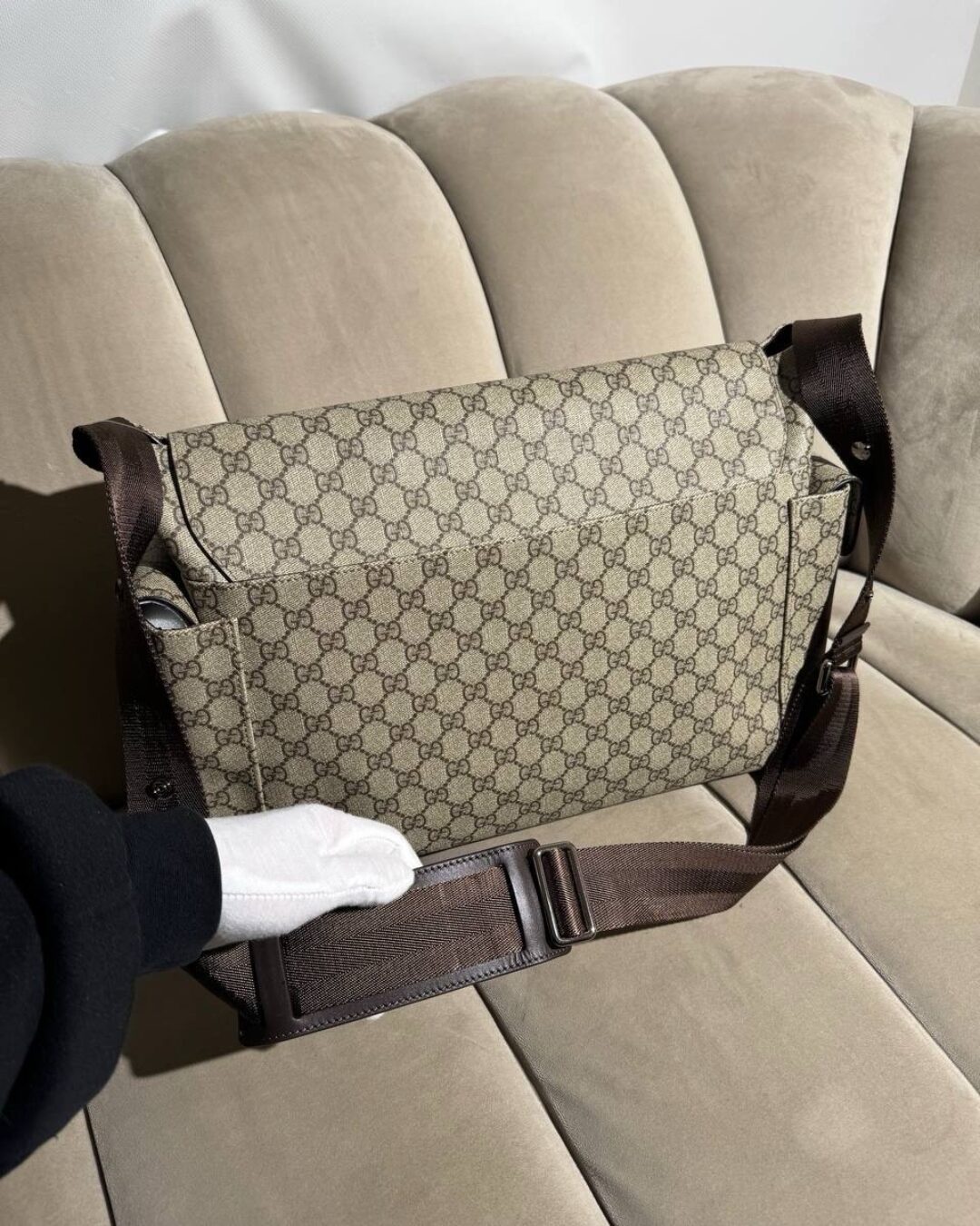Сумка Gucci Diaper Bag Monogram — фото 2
