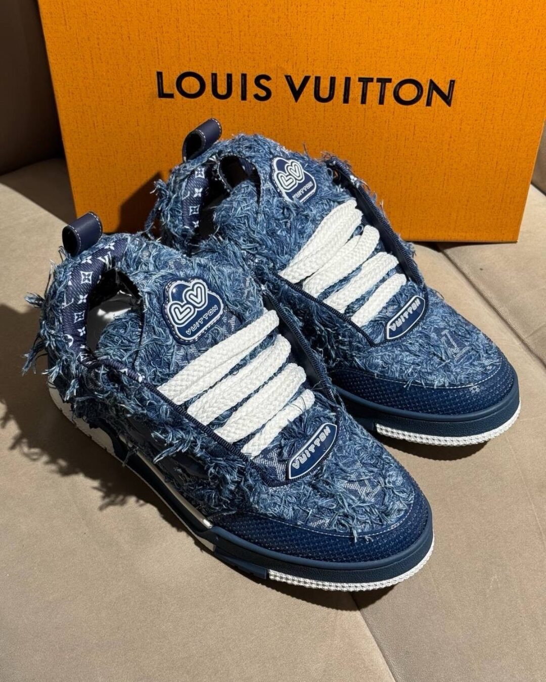 Кроссовки Louis Vuitton Sk8 Blue Fluffy